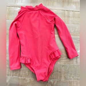 Zara baby girl rash guard swim bodysuit long sleeve